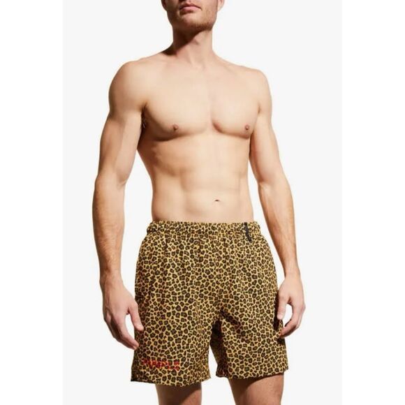 Purple Brand Leopard Printed All Round Shorts Size M - Picture 1 of 9